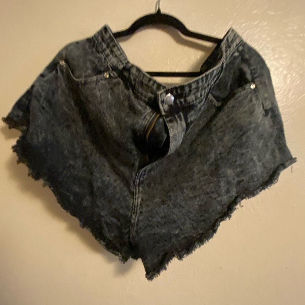 black shorts